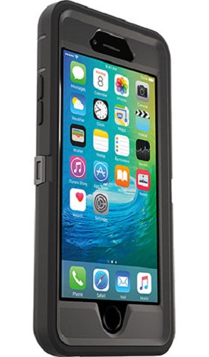 Phone case with a smartphone displaying app icons on a white background
