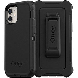 Black OtterBox phone case with a strap for an iPhone